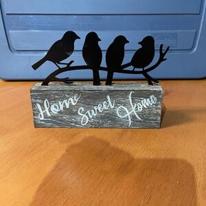 Hobby Lobby Black Bird Silhouette on Rustic Brown Base